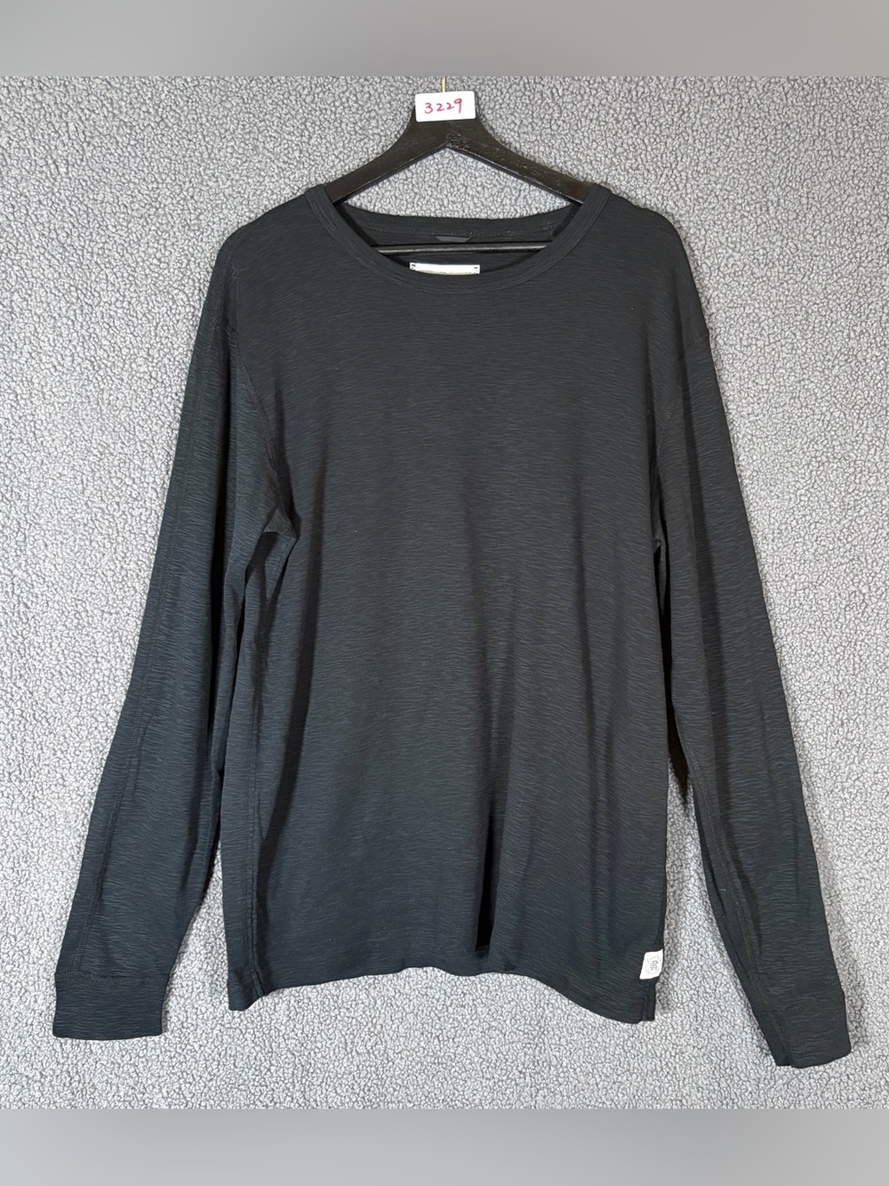 Reigning Champ Slub Cotton Slim Long Sleeve Shirt Sweatshirt - Men's Size L